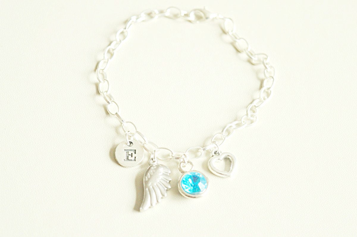 Chain Bracelet, Quirky bracelet, Wing bracelet, Remembrance bracelet, Bracelet for Her, Mother Gift, Birthday gift, Jewelry for her, Ladies