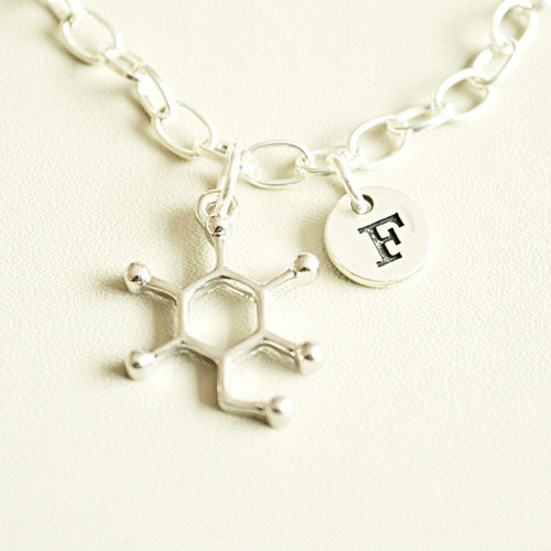 Glucose Bracelet, Glucose  Gift, Diabetes Gift, Chemical Compound Bracelet, Molecule, Sugar, Molecule Charm,Glucose Themed Gift,Science Gift