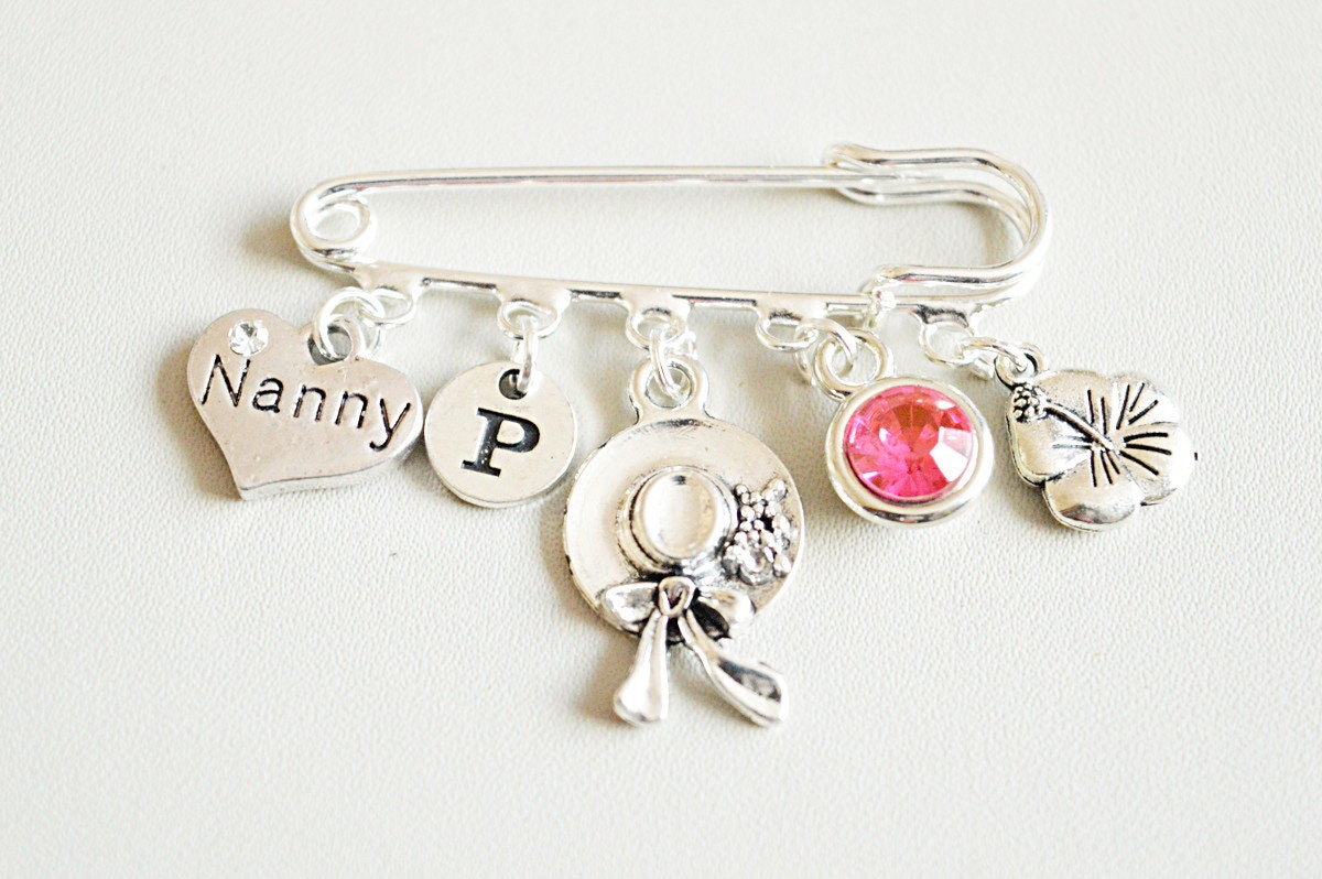 Nanny charm Brooch, Nanny Gift, Nanny Brooch, Nanny Birthday gift, Grandmother brooch gift, Nanny gift idea, Nanny Birthday, Mothers day