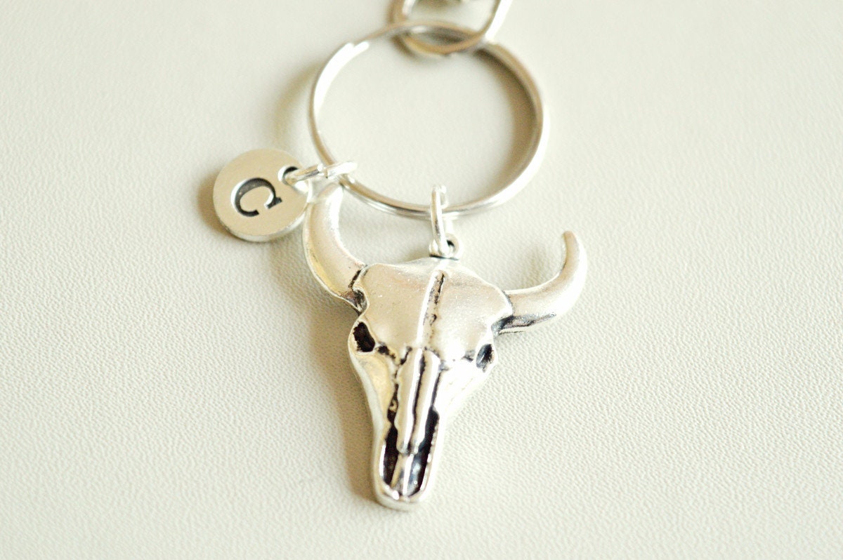 Bull Head Keychain, Cow Head Keychain, Bull Head Key Ring, Bull Keyring, Cowboy Keyring, Southwestern, Texas, Mexico, Wild, Cowboy Gift,Mens