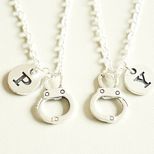 Couple Necklace, Partner in Crime Necklaces, Best friend necklace for 2, Long distance friendship, Best friend gift, His and Her Necklace
