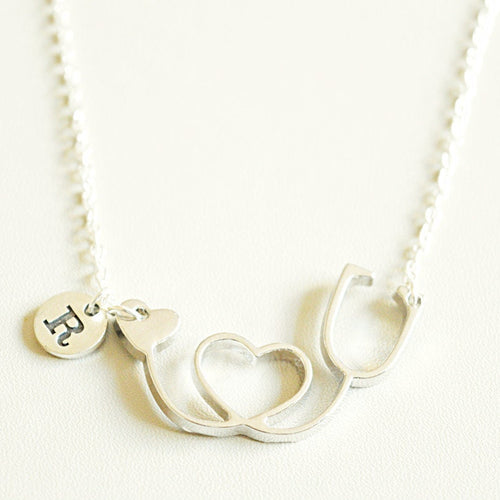 Stethoscope Necklace, Doctor Necklace, Gift for Doctor, Stethoscope charm, Doctor graduation gift, Lady Doctor Necklace, Medical Student