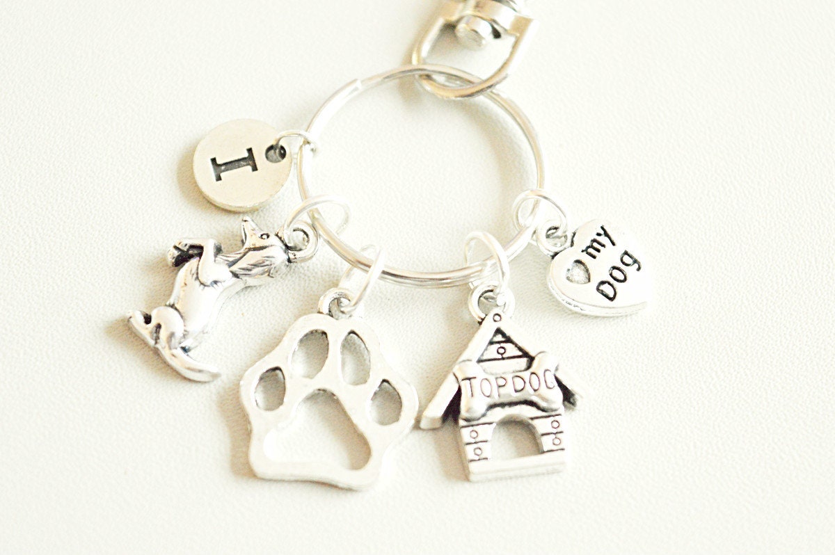 Pet loss gifts, Dog Keychain, Dog gifts, Dog loss gift, Paw print Key chain, Paw Key ring, Personalized pet Gift,Dog lovers gift, Kennel