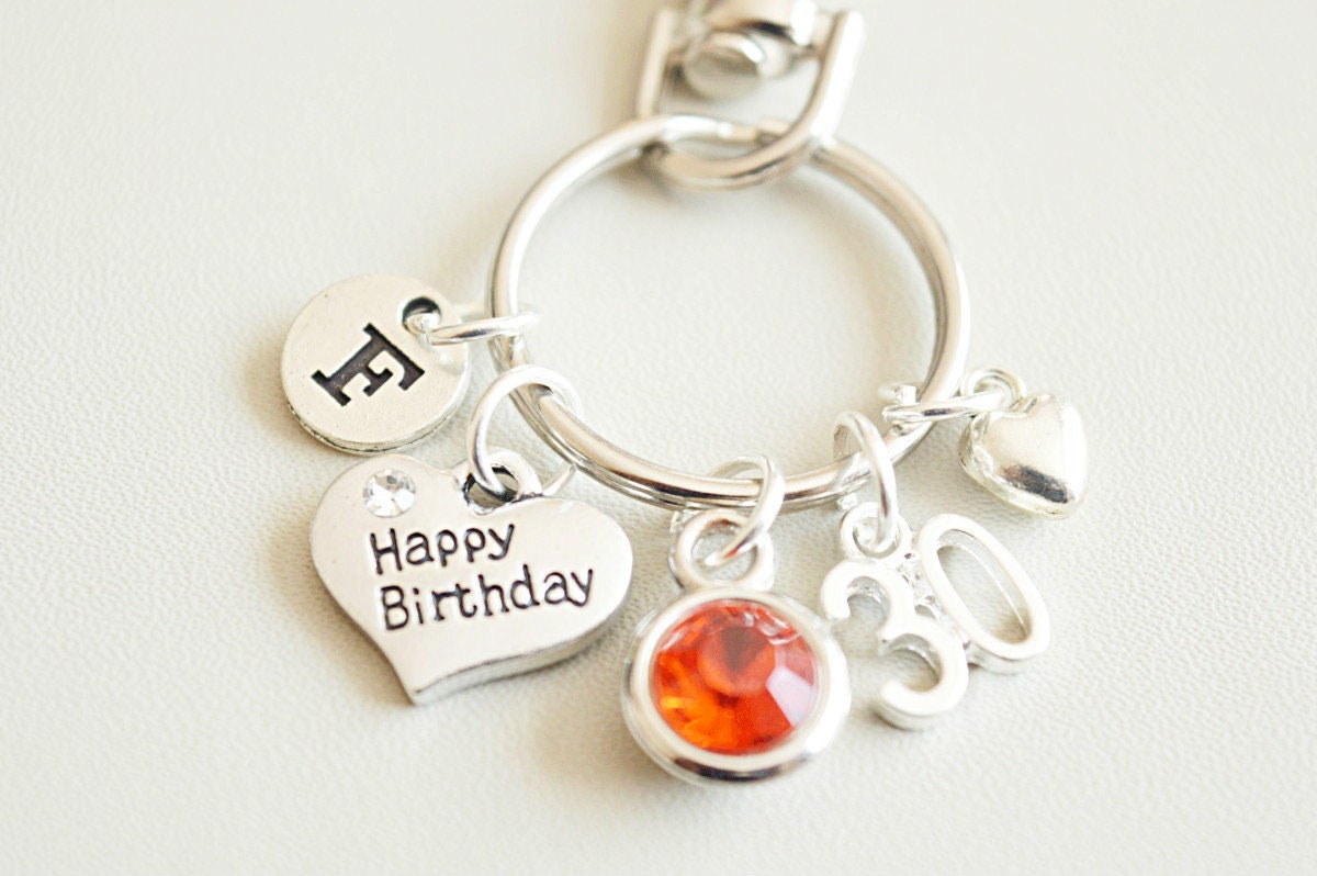 Personalized 30th Birthday Gift, 30th Birthday gift personalized, 30 Birthday gift women, 30 Birthday friend gift, Big Thirty, Keychain