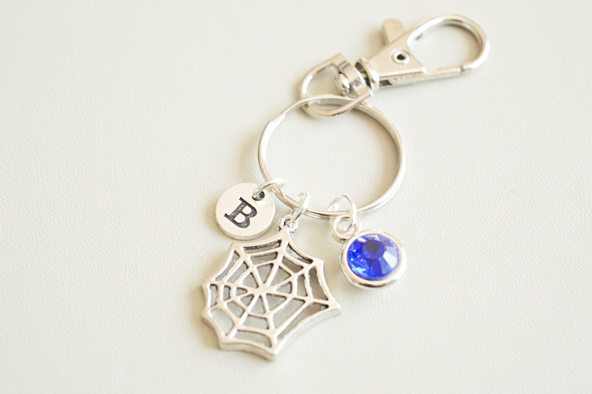 Spider web gift, Spider web keychain, Cobweb  keyring, Halloween gifts, Gifts for Spider lover,  Halloween Keychain, Halloween Key ring