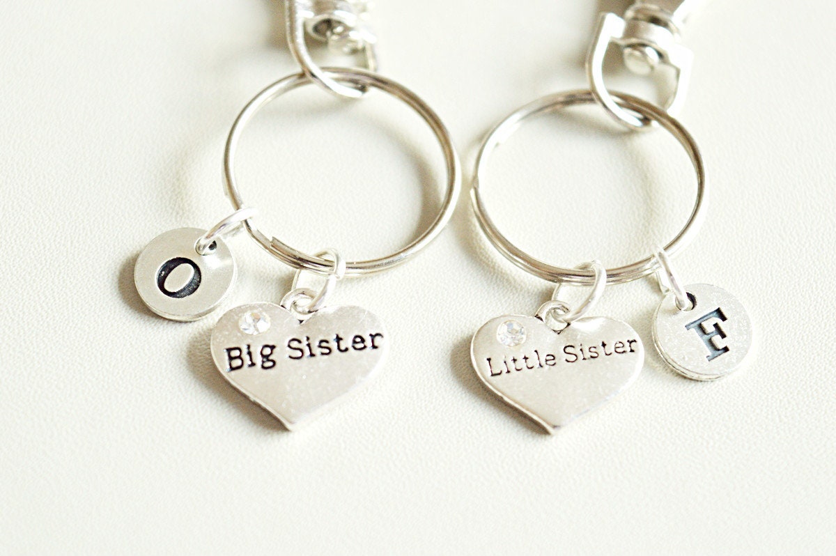 Sister Keyrings, Big sister Little sister, Big Sister Little Sister Gift, Sister Keychains, Gift for Sisters, Big Sis Lil Sis Gift, Brother