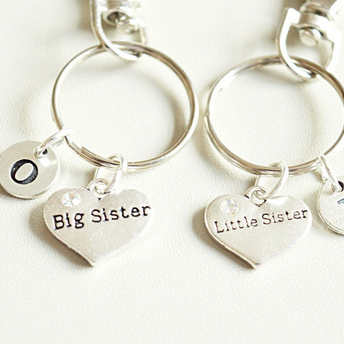 Sister Keyrings, Big sister Little sister, Big Sister Little Sister Gift, Sister Keychains, Gift for Sisters, Big Sis Lil Sis Gift, Brother