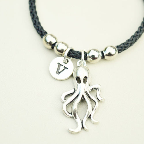 Octopus Bracelet, Octopus Gift, Octopus Lover Gift, Octopus Jewelry, Silver Octopus Jewelry Octopus Charm, Under 10, Cheap, Cute, Funky