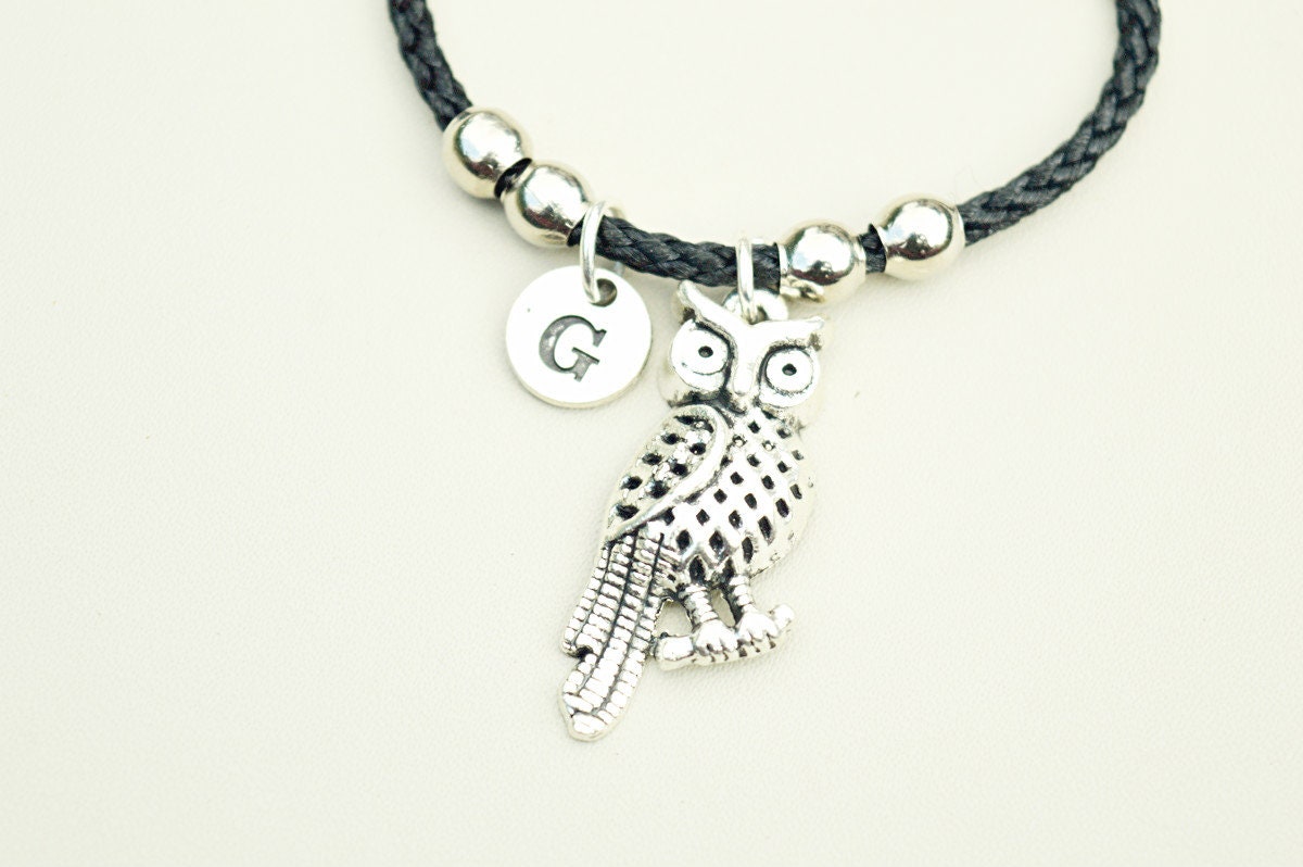 Owl Bracelet, Owl Charm Gift, Owl Lover Gift, Owl Jewelry, Silver Owl Jewelry, Owl Charm, Under 10, Cheap, Cute, Funky, Owl Charm Bracelet