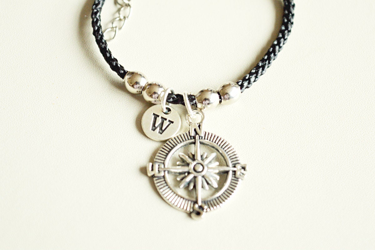 Compass bracelet, long distance Boyfriend gift, boy friend gift, boyfriend bracelet, graduation gift,personalized long distance relationship