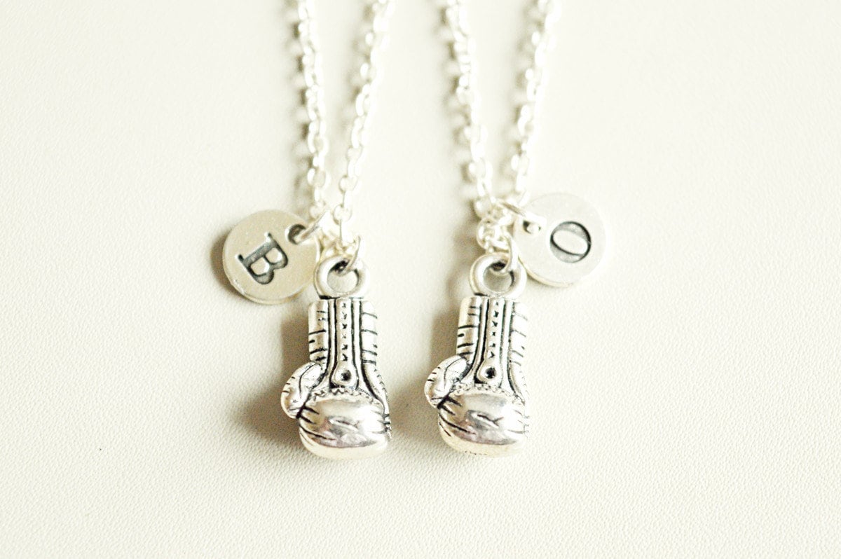 His and her gift, Couples necklaces, his hers necklaces, couple  Gifts, Boyfriend necklace, Boyfriend girlfriend gift, Boxing Glove, Boxer