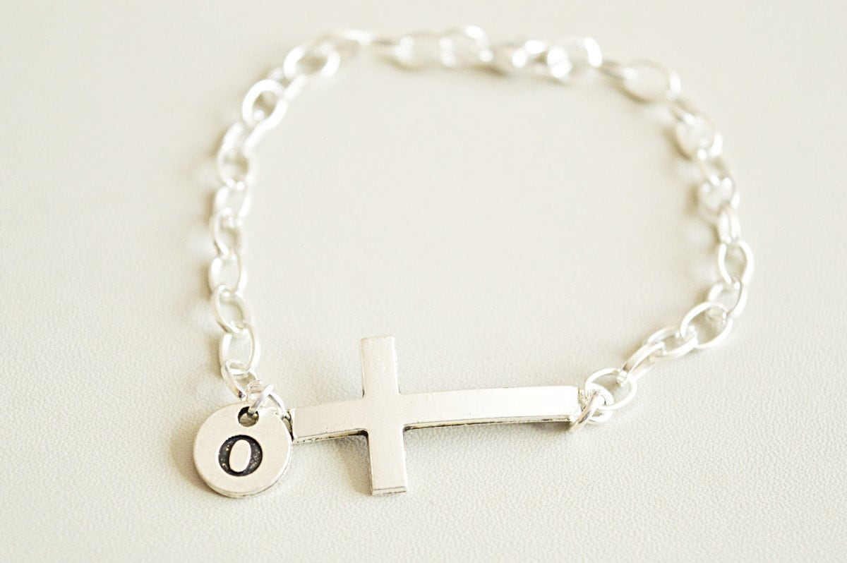 Cross Bracelet, Cross Mens Gift,  Cross Mens Bracelet, Silver Cross Jewelry, Gift for her, Gift for Him, Birthday, Dad, Husband, Boyfriend