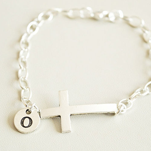 Cross Bracelet, Cross Mens Gift,  Cross Mens Bracelet, Silver Cross Jewelry, Gift for her, Gift for Him, Birthday, Dad, Husband, Boyfriend