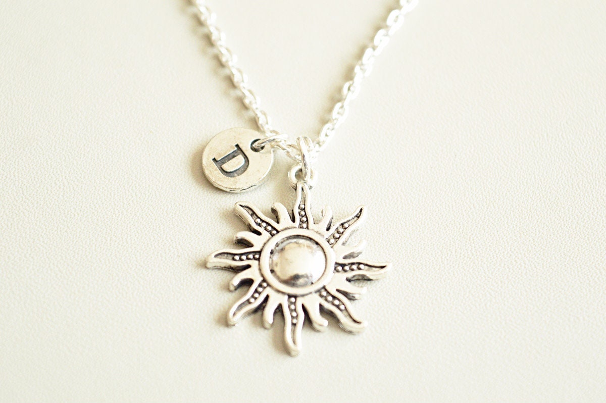 Sun Necklace, Personalized Sun, Sun Gift, Sun Charm Gift, Sun Jewelry, Silver Sun, Sun Gifts for her, Sun Necklace for her, Mother Necklace