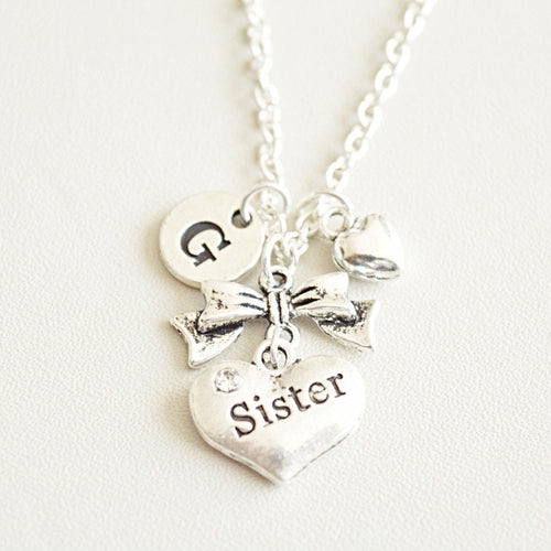 Sister Necklace, Sister Charm Necklace, Sister Gift, Sister Jewelry, Sister Birthday,Sister Personalized, Gift for Sister, Gift from Brother