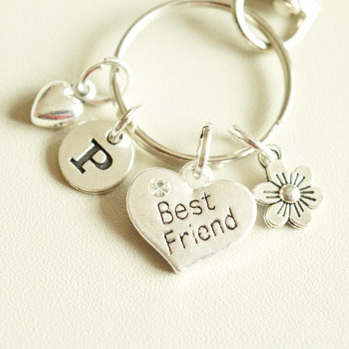 Best Friend Keychain, Best Friend Keyring, Personalized Gifts for Best Friend, Best Friend Gifts, Best Friend Birthday,Best Friend Christmas