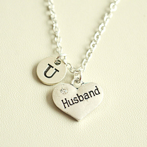 Husband Necklace, Husband  gift, Husband  Jewelry, Handstamped Husband  Jewelry, Husband Birthday, Gifts for Husband , Anniversary Gifts,Men