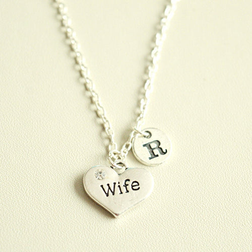 Wife Necklace, Wife gift, Wife Jewelry, Handstamped Wife Jewelry, Wife Birthday, Gifts for Wife, Anniversary Gifts, Gifts for Her, Women