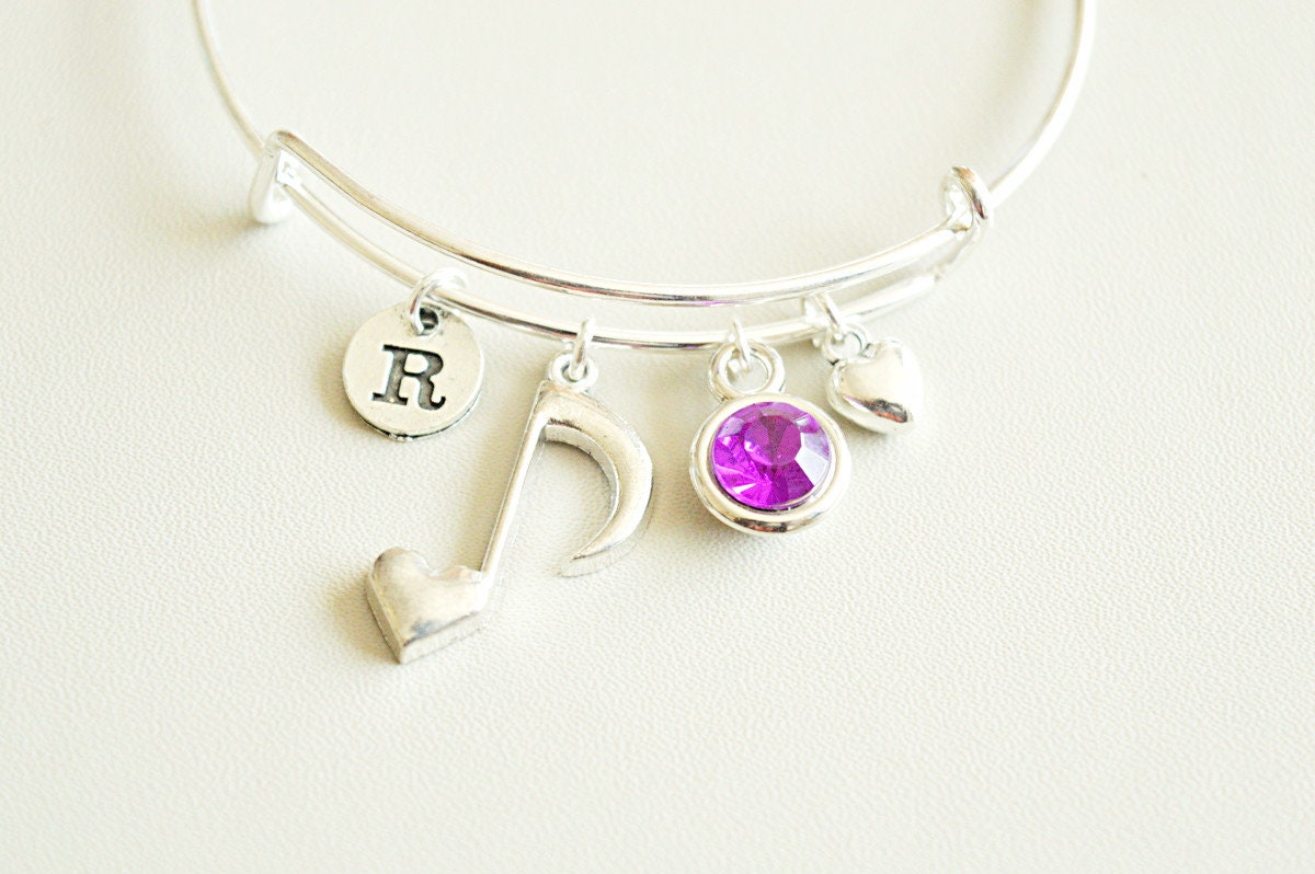 Music note bracelet, Music note jewellery, Music note gift, Gift for musician, Bracelet for singer, Music Teacher Gift,  Musical note bangle