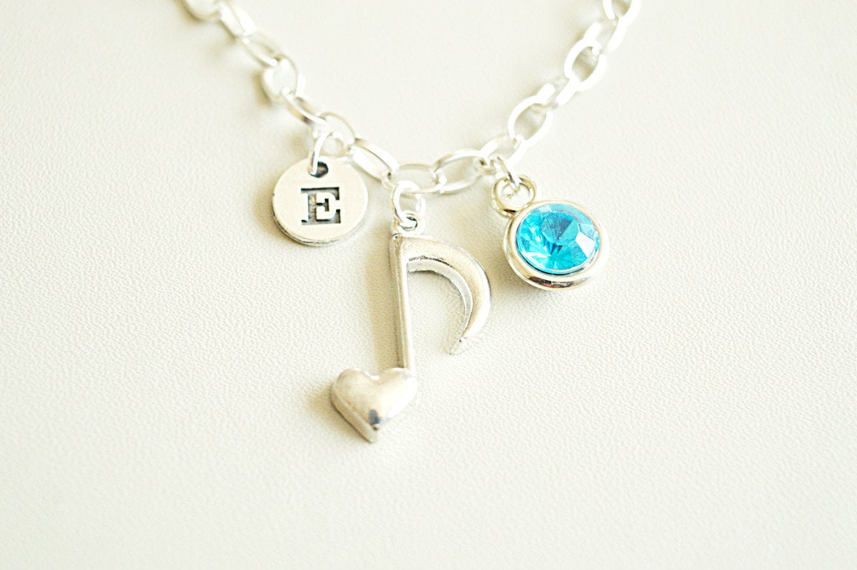 Music note bracelet, Music note gift, Gift for music lover, Bracelet for singer, Music Teacher Gift, Musical note bangle, Girls, Women, Kids