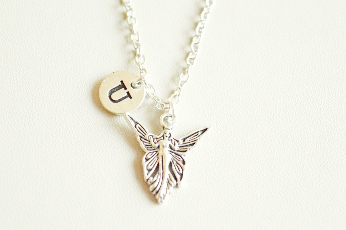 Fairy Necklace, Fairy Gifts, Angel Necklace, Daughter, Fairy Jewelry, Angel Charm, Fairy Godmother, God Daughter, Grand Daughter, Angel, Kid