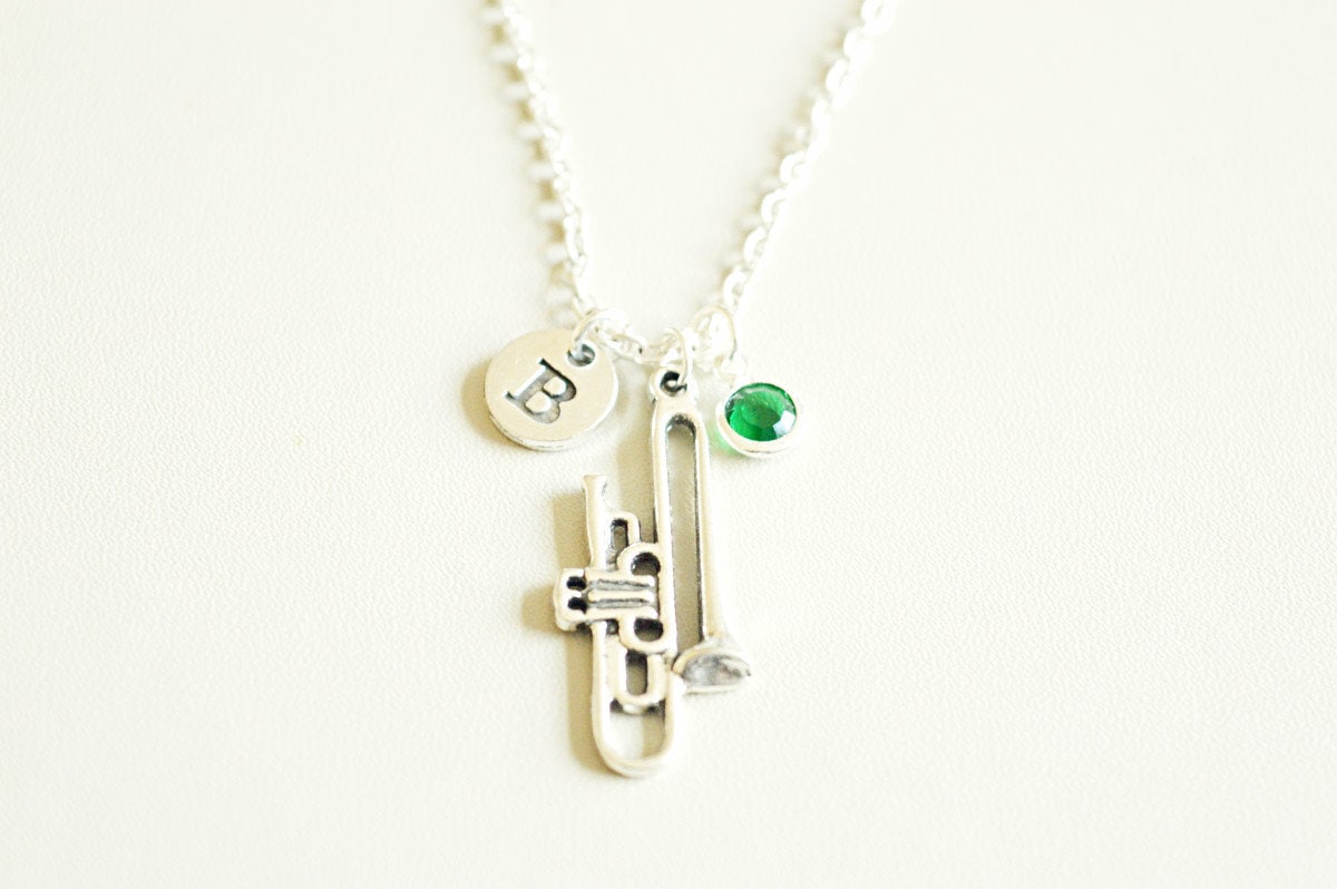 Trumpet Necklace, Personalized Trumpet Gifts, Trumpet Player Gift, Trumpet Jewelry, Trumpet Player, Musical Instrument, Music Band, Brass