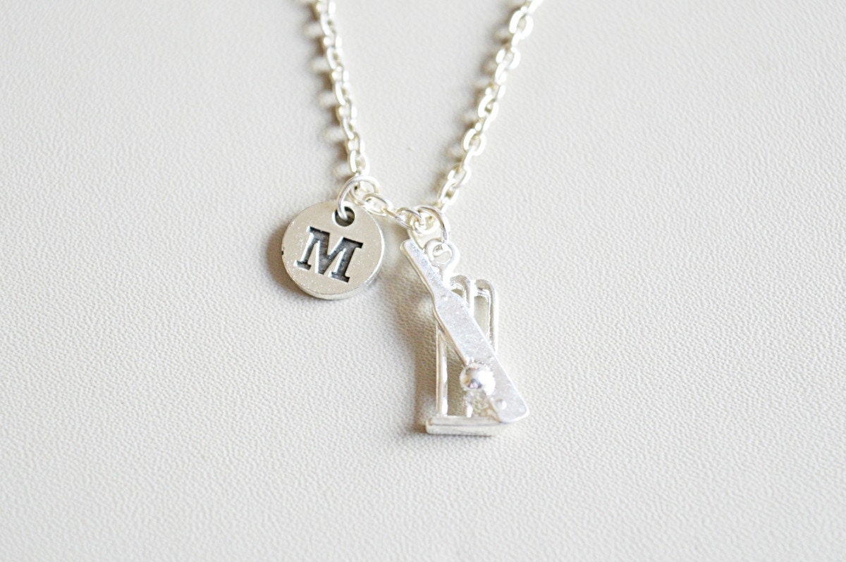 Cricket Necklace, Cricketer Necklace, Cricket Player Gift, Cricket Jewelry, Cricketer Jewelry, Cricket Charm, Cricketer Gift, Cricket Bat