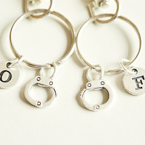 Couple Keyring Set, Couple Keychains, Partner in Crime, Best friend keychain for 2, Long distance friendship, Best friend gift, His and Her