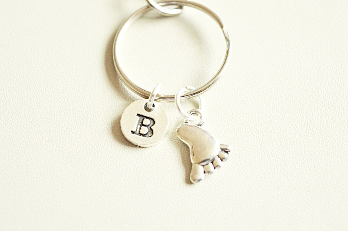 Footprints Keychain, Footprint Keyring, New Baby Gift, Baby Feet keychain, Baby Shower, baby feet key chains, New Mom,New Dad,Mother, Father