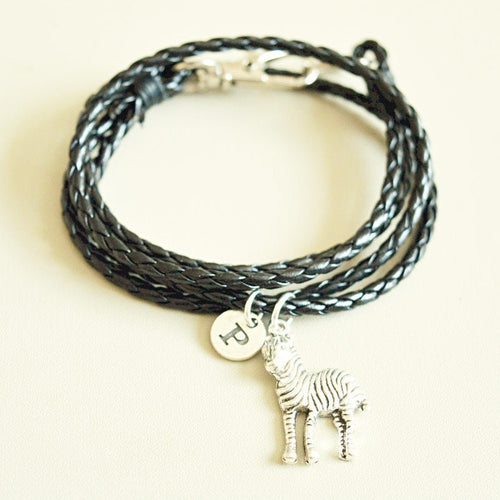 Zebra Bracelet, Personalized Zebra Gift, Zebra Charm Gift, Zebra Mens, Zebra Jewelry, Birthday Gift, Boyfriend Gift, Animal, Wild Animal