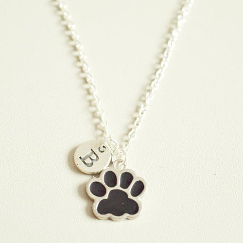 Dog paw necklace, Dog necklace, Pet loss gifts, Personalized dog gifts, Paw necklace, Dog loss gift, Paw print dog charm, Paw print jewelry