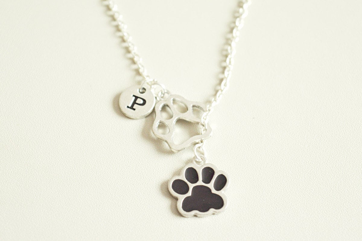 Dog Necklaces, Dog Paw Necklace, Dog Charm Necklace, Personalized Dog Charm Gift, Dog Gift, Dog Loss Gift, Pet Loss Gift, Pet loss Jewelry