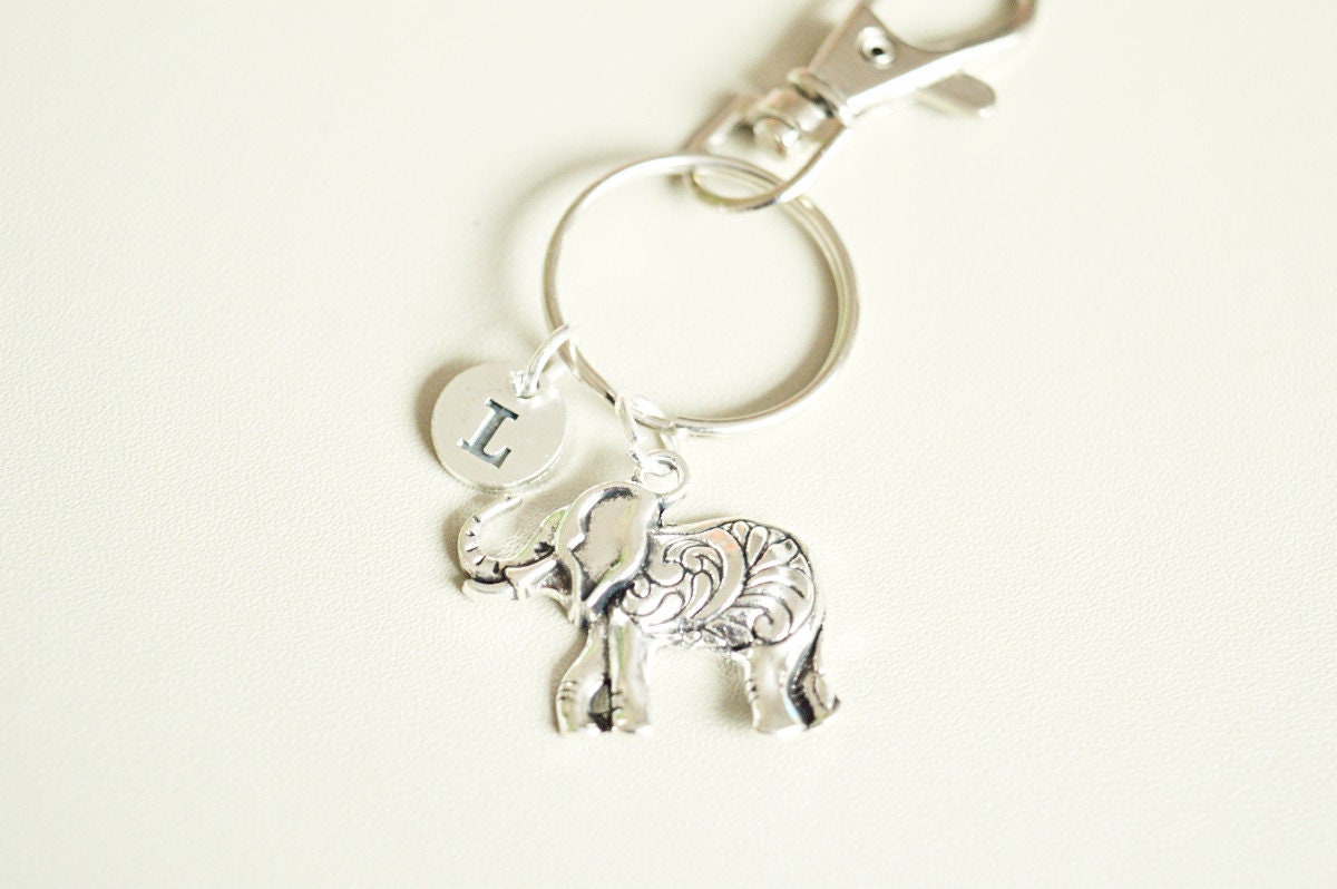 Elephant Keychain, Elephant Gift for Her, Elephant Lover gifts, Elephant Keyring, Elephant Charm Keychain, Friendship Keychain, Friends Gift