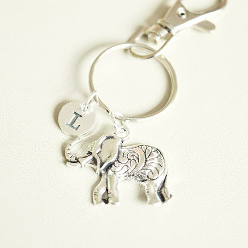 Elephant Keychain, Elephant Gift for Her, Elephant Lover gifts, Elephant Keyring, Elephant Charm Keychain, Friendship Keychain, Friends Gift