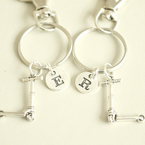 Scooter Keychains, Boyfriend girlfriend Gifts, Couple Keyrings, Best friend Keychain, Set of 2 Gifts, BFF keychains, Long Distance Gifts,