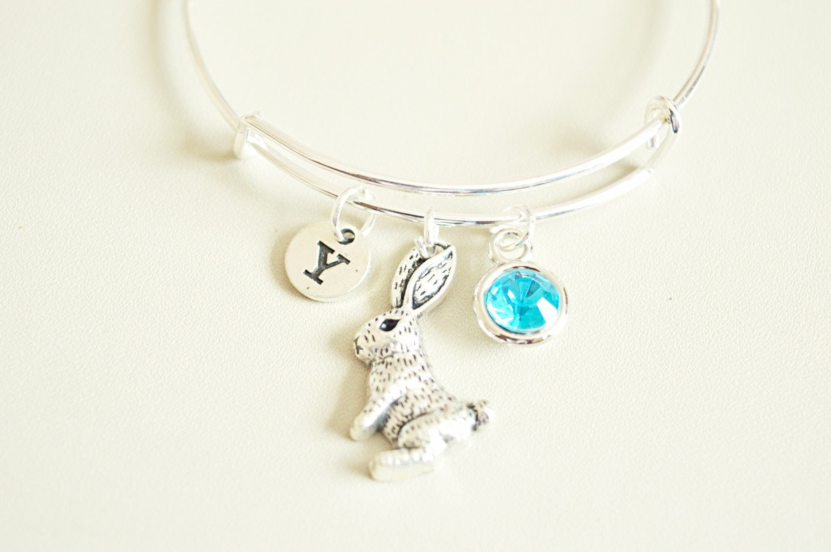 Rabbit Jewelry, Rabbit Bracelet, Rabbit Gift, Hare Jewellery, Hare Gift, Hare bangle, Bunny Gift, Bunny Bracelet, Animal, Kids, Cute, Custom