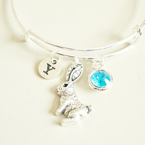 Rabbit Jewelry, Rabbit Bracelet, Rabbit Gift, Hare Jewellery, Hare Gift, Hare bangle, Bunny Gift, Bunny Bracelet, Animal, Kids, Cute, Custom