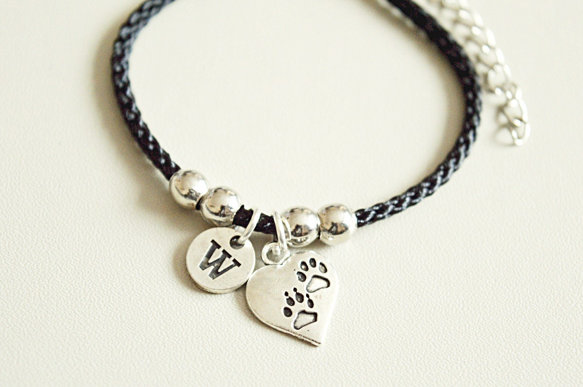 Dog paw bracelet, Pet loss bracelet, Dog paw gift, Personalized dog gifts, Paw bracelet, Dog loss gift, Paw print dog charm, Paw print
