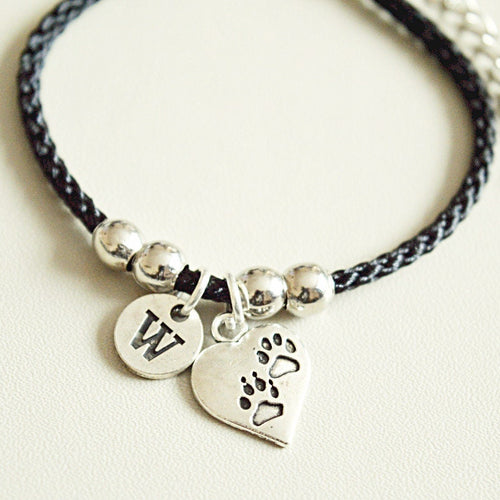 Dog paw bracelet, Pet loss bracelet, Dog paw gift, Personalized dog gifts, Paw bracelet, Dog loss gift, Paw print dog charm, Paw print