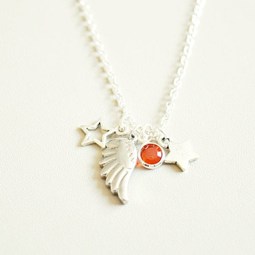 Wing Necklace, Angel Wing Necklace, Wing Jewelry, BFF Gift, Memorial Necklace, Best Friend Gift, Birthday Gift, Christmas Gift, Star, Loss