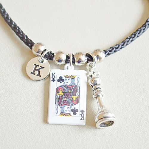 King Bracelet, King Jewellery, King Gifts, King Jewelry, Card Player, Chess Player, Crown, Gambler, Hobby, Quirky, Unique, My King, Geek
