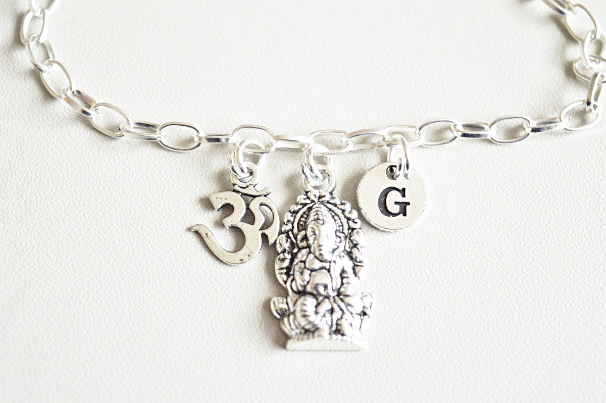 Ganesh Bracelet, Om Ganesh Bracelet, Ohm Bracelet, Lord Ganesha, Hindu bracelet, Yoga Bracelet, Meditation, Yoga inspired Jewellery, india