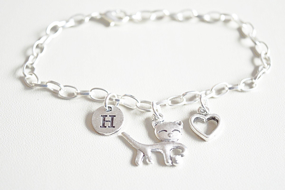 Cat Bracelet, Cat Lover Gift, Women Cat Bracelet, Cat Jewellery, Cat Jewelry, Cat lover , pet lover , loss of Cat, I love my cat, pet gift