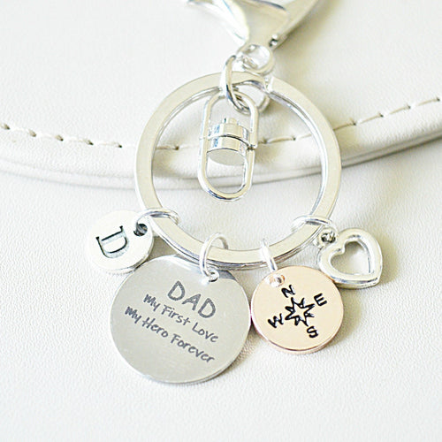 Dad Birthday Gift, Gift From Daughter, Dad Gift Wedding, Dad Keyring, Dad Keychain, Dad Hero Dad Memorial, Dad Personalised, Unique Gifts