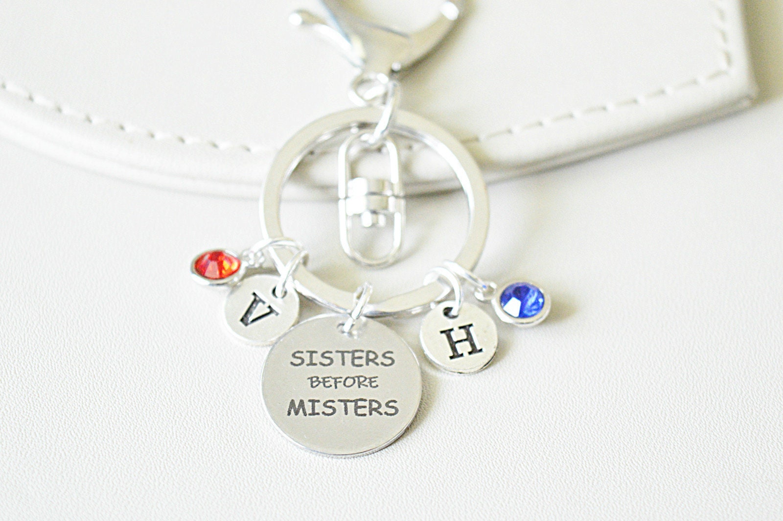 Sisters Before Misters, Sister Funny Gift, Sister Keyring Personalised, Divorcee,  Sister Keyring, Sister Keychain,  Divorcee Gifts Women