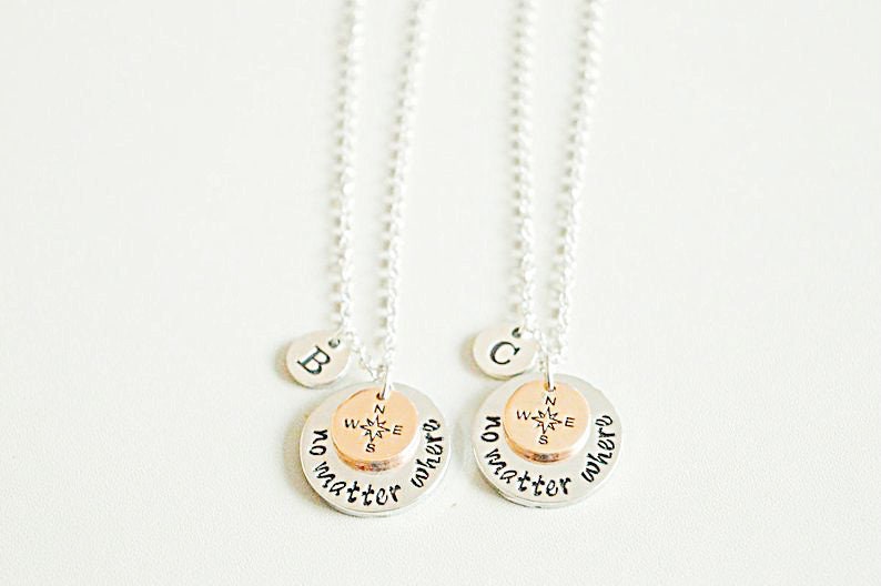 2 Best Friend Necklace, Two Best Friend Necklace, 2 BFF, Set of 2 Necklaces, 2 Friendship Necklaces, 2 Best Friend Gifts, Necklaces for 2