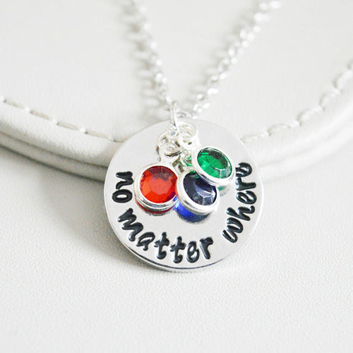 Family Necklace, Sisters Necklace, Grandmother Gift, Family Jewelry, Gift for Wife, Gift for Her, Birthstone, Jewelry with initials, Grandma