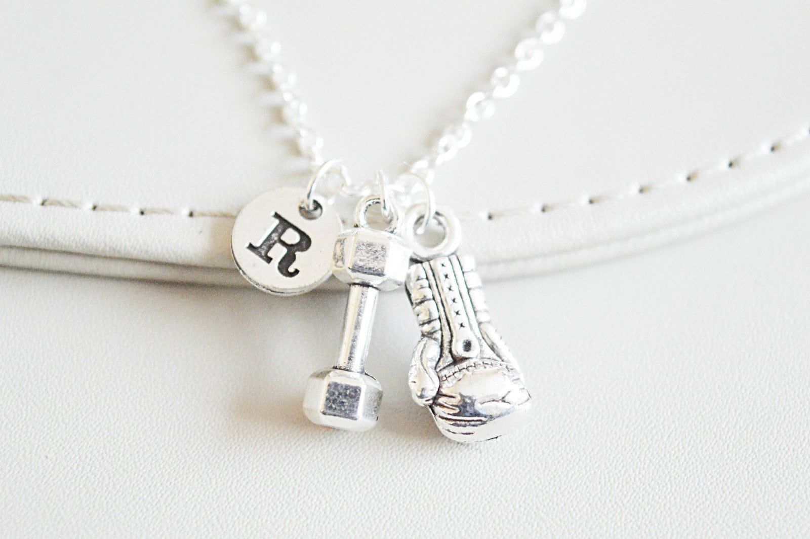 Gym Necklace, Gym Gifts, Dumbbell Necklace, Dumbbell, Gym Gifts for Him, Boyfriend Gift, Fitness, Boxing, Boxing Necklace,Gym Buddy, Trainer