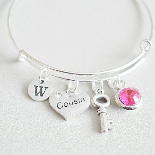 Cousin Birthday gift, Cousin Birthday, Cousin bracelet, Cousin Gifts, Gift for Cousin, Cousin Charm, Cousin Christmas Gift, Cousin Jewelry