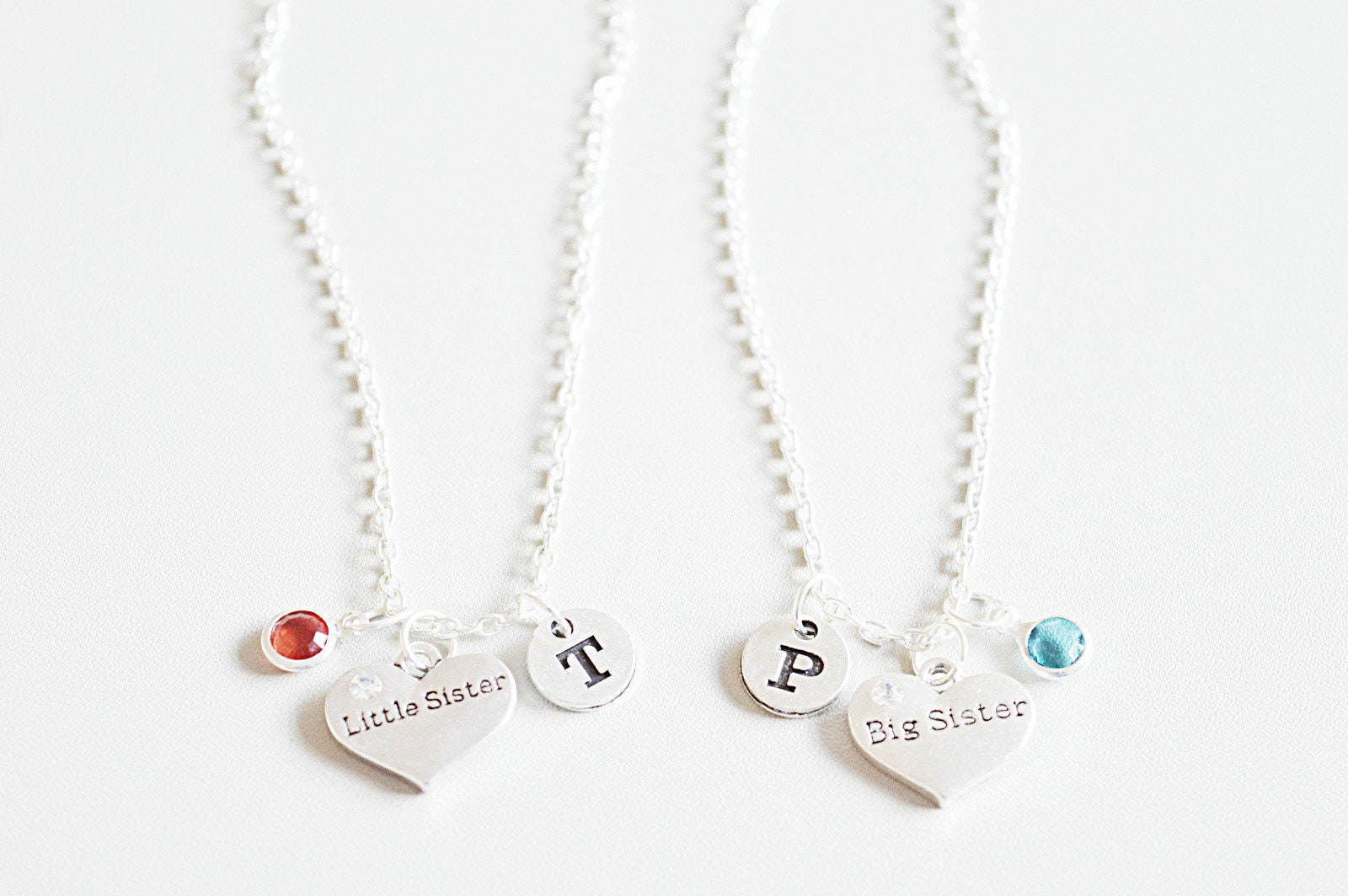 Sister Necklaces, Sister Necklace set of 2, Big sister little sister,Sisters Necklaces,Gifts for sister,Schwester armband,Big sis little sis